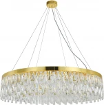 Подвесной светильник (12029/18P Gold) Indigo Anna V000496 (220V, хрусталь, на тросе, круглые)