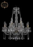 Подвесная люстра Art Classic 11.12 11.12.8+4.195.h-63.Br.Sp (220V, хрусталь, на цепи, подсвечник, свеча)