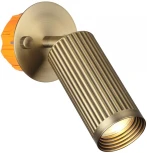 Настенный спот поворотный на 180/350 Odeon Light Manchester 7013/1WA металл/под латунь LED GU10 10W 220V