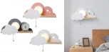 Бра с полкой Серое Облако Wall Lamp Gray Cloud By ImperiumLoft 44.899-0 (для детской, 220V, выключатель, облака)