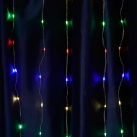 Светодиодная гирлянда Feron CL26 48597 занавес Водопад 2*2м + 3м 220V Мультиколор, статичная, c питанием от сети, прозрачный шнур