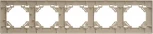 Рамка на 5 постов (слоновая кость) Stekker Эрна 39621