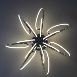 Потолочная люстра RGB на штанге Citilux Salma Smart CL224A171 (LED, 220V, голосовое управление, пульт управления, управление смартфоном, умный дом - Алиса, Маруся, Экосистема Сбер)