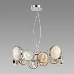 Подвесная люстра Odeon Light Caramella 5416/95L хром/разноцветный/металл/стекло LED 95W 4000K 6400lm (220V, на тросе, круглые)