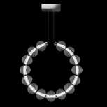 Подвесной светильник светодиодный Amulet MOD555PL-L23CH5K (220V, на тросе, шарики, кольцо)