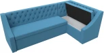 Диван кухонный угловой Мерлин правый угол (Голубой/Рогожка) Лига Диванов арт.123228