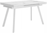 Стол DikLine SKA125 Керамика Белый мрамор/подстолье белое/опоры белые (2 уп.) 00-00070344