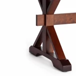 Стол VEGAS (mod. T-404E) Темный орех (HN GLAZE) (дерево гевея, МДФ)