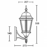 Настенный фонарь уличный Oasis Light 91401L Gb (220V, IP44)