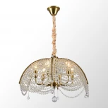 Подвесная люстра Lussole Rains LSP-6015 (220V, хрусталь, на цепи)