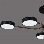 Потолочная люстра на штанге светодиодная Reluce 03325-0.3-06 BK+COPPER (220V)