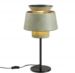 Настольная лампа Odeon Light Kressa 4992/1TA PENDANT черный/зеленый/золотой/металл/экокожа E27 1*60W