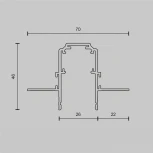 Шинопровод магнитный встраиваемый под ГКЛ Maytoni Busbar trunkings Exility TRX034-421.12B (48V)