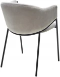 Стул M-City ДИЛЛ, цвет H-09 Светло-серый, велюр / черный каркас