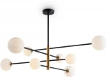 Потолочная люстра ярусная на штанге Freya Sphirity FR5376CL-08B (220V, шарики)