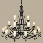 Подвесная большая люстра L'Arte Luce Napoli L13800.03 (220V, ковка, на цепи, подсвечник, свеча)