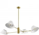 Потолочная люстра на штанге Evoluce Norbi SLE1253-353-04 Латунь/Белый E14 4*60W (220V)