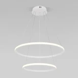 Умный подвесной светильник ярусный Eurosvet Collars 90264/2 белый (регулировка яркости, LED, 220V, пульт управления, на тросе)