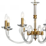 Подвесная люстра Stilfort Glass 1050/03/08P (220V, хрусталь, на цепи, свеча)