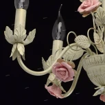 Подвесная люстра DeMarkt Букет 421015005 (220V, на цепи, подсвечник, свеча, цветы, листья, розы)