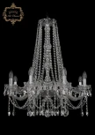 Подвесная люстра Art Classic 11.12 11.12.8.240.h-78.Cr.Sp (220V, хрусталь, на цепи, подсвечник, свеча)