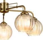 Потолочная люстра на штанге Escada Clever 1135/5P 5x60Вт E27, металл/стекло, шампань (220V)