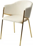 Стул DILL BLUVEL-22 MILK, велюр/ золотой каркас М-City
