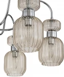 Потолочная люстра на штанге Escada Gloss 1141/6PL Chrome/Beige 6x60Вт E14, металл/стекло, хром/бежевый