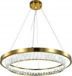 Подвесной светильник (12045/1P Brass) Indigo Riva V000102L (LED, 220V, хрусталь, на тросе, кольцо)