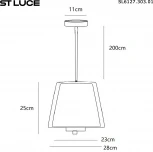 Подвесной светильник ST Luce Pandora SL6127.303.01 Латунь/Белый, Прозрачный LED 1*18W 3000K