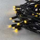 Гирлянда Нить 10м золотой, 75 LED, провод черный каучук, IP65 Laitcom LL75-1-2GL