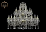 Подвесная большая люстра Art Classic 11.12 11.12.20+10.360.2d.Gd.Sp (220V, хрусталь, на цепи, подсвечник, свеча)