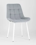 Стул Stool Group Флекс велюр светло-серый белые ножки УТ000025208