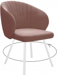 Стул 258 поворотный, Z34 пудра, ножки белые Dikline 00-00061605