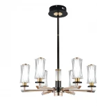 Потолочная люстра на штанге (13038/6R Black) Indigo Grandioso V000185L (регулировка яркости, LED, 220V, пульт управления)