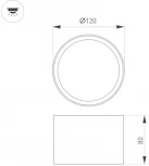 Накладной точечный светильник SP-BISCOTTO-R120-12W Warm3300-MIX (BK-GD, 80 deg, 230V) (Arlight, IP54 Металл) 055026 (LED)