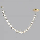 Подвесной светильник "бусы" Odeon Light Jemstone 5085/80L золото/прозрачный/металл/акрил LED 80W 4000K 4000Лм (220V, на проводе, шарики, бусы)