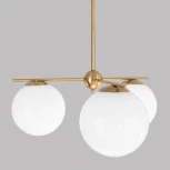 Потолочная люстра на штанге Eurosvet Marbella 60147/3 латунь (220V, шар)