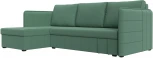 Диван угловой Слим левый угол (Зеленый/Рогожка) Лига Диванов арт.121151L