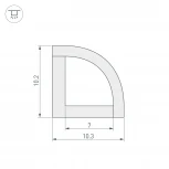 Профиль WPH-KANT-H10-2000 OPAL (Пластик) 023301 Arlight
