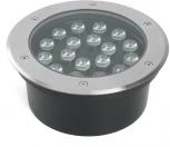 Встиваемый светодиодный свтельник (грунтовый) Feron SP2804 48348 20W, AC12V, низковольтный, 3000K, металлик, IP67 (круглые)