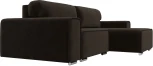 Диван угловой Лига-029 правый угол (Коричневый/Микровельвет) Лига Диванов арт.121919