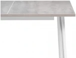 Стол раскладной Notta Денвер Лофт 120 25 мм бетон / белый матовый 506945