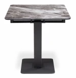 Стол на тумбе Woodville Бугун мрамор серый / черный 500005