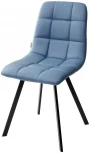 Стул CHILLI SQUARE HK017-17 глубокий голубой, PU/ черный каркас