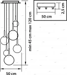 Подвесной светильник ярусный Lightstar Globo 813062 (220V, на проводе, шарики)