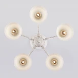 Потолочная люстра на штанге Eurosvet Campina 60107/5 белый с золотом (220V)