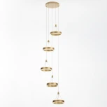 Подвесной светильник ярусный каскадный светодиодные Citilux Дуэт CL719052 (регулировка яркости, 220V, на проводе, кольцо)