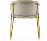 Стул Konnie из бежевой синели со стальными ножками и золотой отделкой La Forma (ex Julia Grup) арт.110295