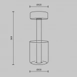 Настольная лампа с аккумулятором Maytoni AI Collaboration MOD229TL-L3W3K1 (регулировка яркости, LED, 220V, выключатель, круглые)